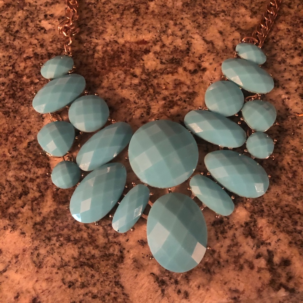Blue stone necklace